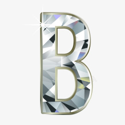 钻石英文字母B素材