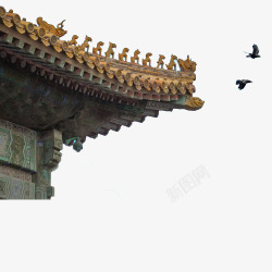 中国风亭子屋檐素材