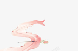 毛笔胭脂粉色图案海报背景素材