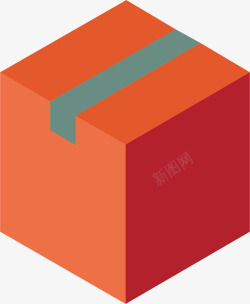 橙色箱子矢量图纸箱子规则矢量图高清图片