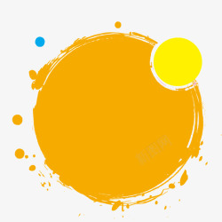 橙色圆环文案背景元素圆环喷溅阳光高清图片