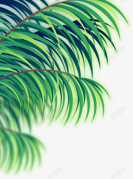 绿色扁平风热带雨林png免抠素材_新图网 https://ixintu.com 扁平 热带雨林 绿色