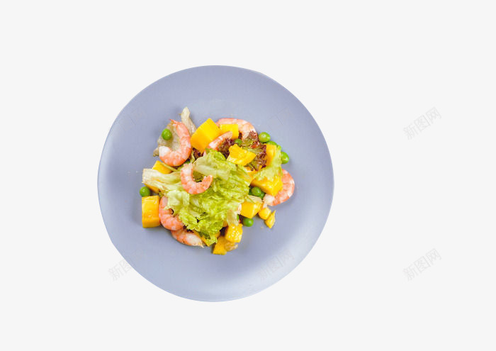 芒果鲜虾沙拉png免抠素材_新图网 https://ixintu.com 产品实物 水果 沙拉 美味 芒果 菜肴