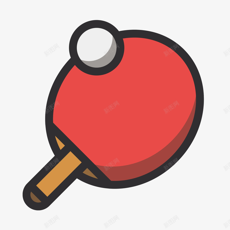 卡通乒乓球运动标矢量图图标eps_新图网 https://ixintu.com 乒乓球 免抠图PNG 卡通 图标 运动 矢量图
