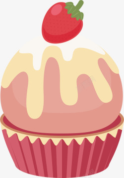 红色法式甜品抽象图食物糕点矢量图高清图片