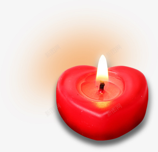心形红色蜡烛情人节png免抠素材_新图网 https://ixintu.com 心形 情人节 红色 蜡烛