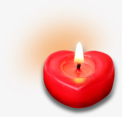 心形蜡烛心形红色蜡烛情人节高清图片