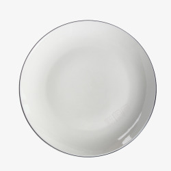 白色摆件瓷器正面的瓷器盘子高清图片