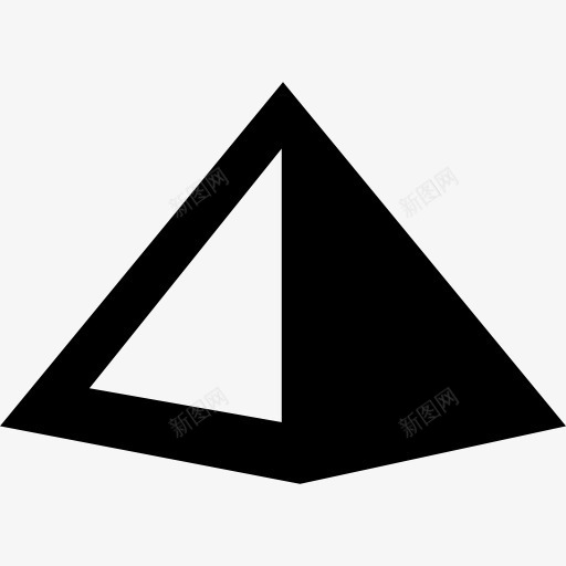 金字塔一个黑暗的一面图标png_新图网 https://ixintu.com 埃及 纪念碑 金字塔