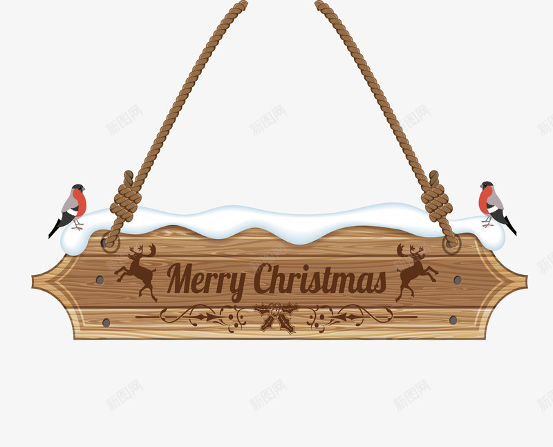 落雪的木板圣诞快乐矢量图ai免抠素材_新图网 https://ixintu.com merryChristmas 圣诞快乐 圣诞节 木板 矢量png 落雪木板 矢量图