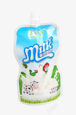 吸嘴自立袋牛奶包装自立袋高清图片
