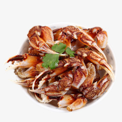海螃蟹盘里煮熟的梭子蟹高清图片