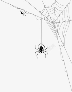 恐怖黑色线条蜘蛛网高清图片