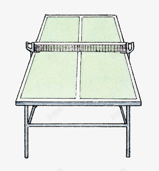 乒乓球桌png免抠素材_新图网 https://ixintu.com 乒乓球台 手绘 手绘乒乓球桌 线条