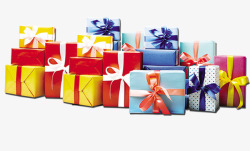 新年礼品盒彩色礼品盒高清图片