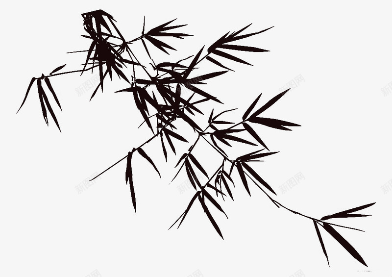 卡通黑色线条植物竹子图标png_新图网 https://ixintu.com 卡通 植物 竹子 线条 黑色