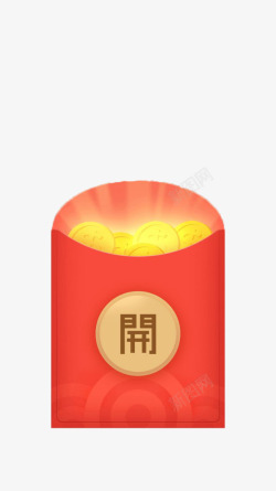 双十一金币发光红包素材