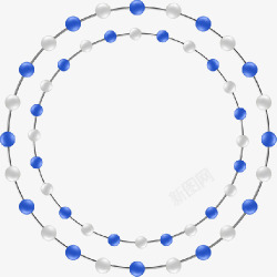 珠子项链边框边框装饰高清图片