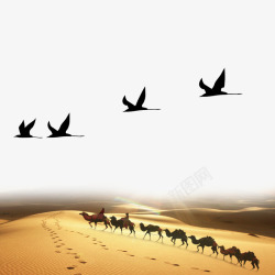 沙漠场景沙漠骆驼真实场景高清图片