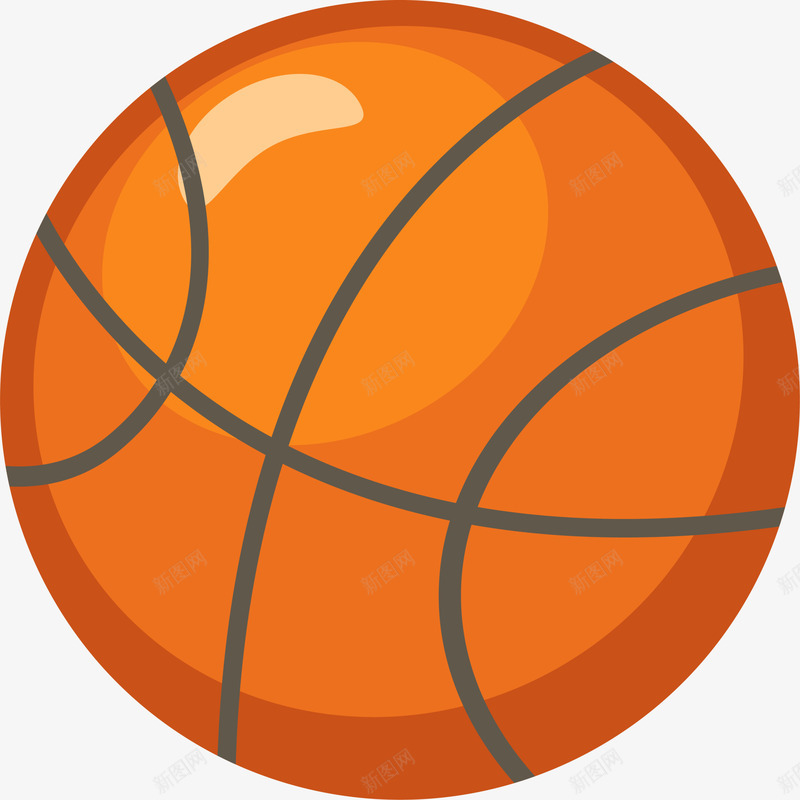 橙色卡通篮球png免抠素材_新图网 https://ixintu.com 卡通篮球 橙色篮球 比赛 球赛 竞技 装饰图案