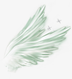 唯美星光素材白色唯美翅膀星光高清图片