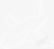飞机png免抠素材_新图网 https://ixintu.com 手绘飞机 粉笔画 黑板报