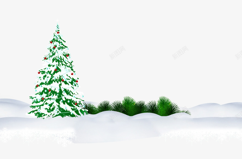 圣诞节系列圣诞树雪地png免抠素材_新图网 https://ixintu.com 圣诞树 圣诞节 系列 素材 雪地