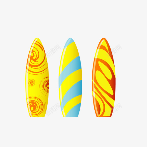 沙滩元素png免抠素材_新图网 https://ixintu.com 冲浪 沙滩元素 滑板