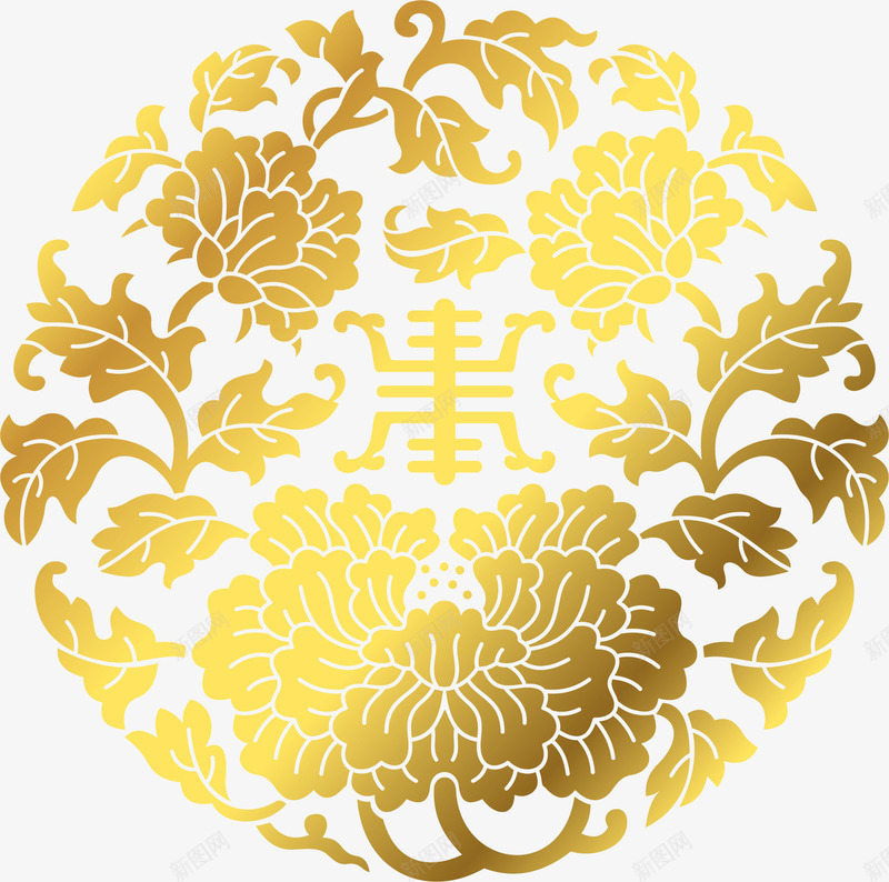 金色国庆花png免抠素材_新图网 https://ixintu.com 卡通国庆花 卡通花朵 国庆花素材 矢量花朵 花朵