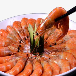 海鲜酱筷子夹大虾高清图片