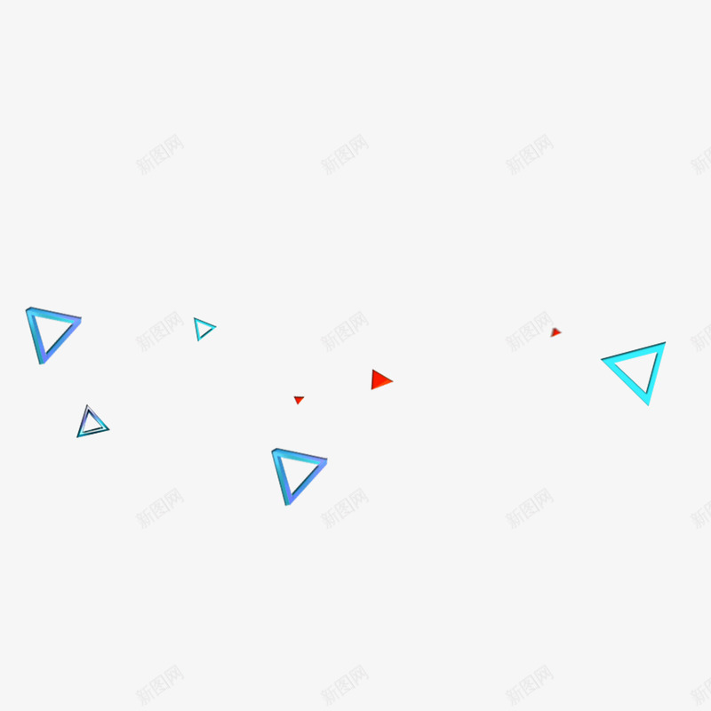 蓝色几何三角形漂浮png免抠素材_新图网 https://ixintu.com 三角形 免抠PNG 几何 漂浮 蓝色