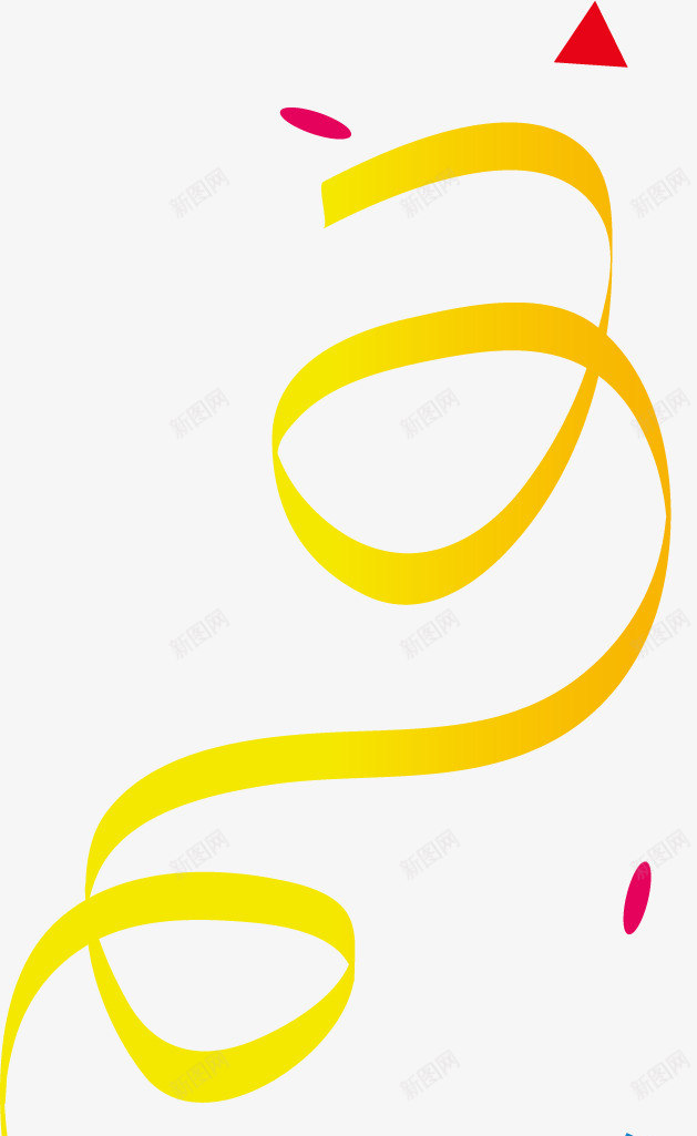 黄色彩带png免抠素材_新图网 https://ixintu.com 喷射彩带 彩带 漂浮彩带 缤纷 节日彩带 金色彩带 黄色