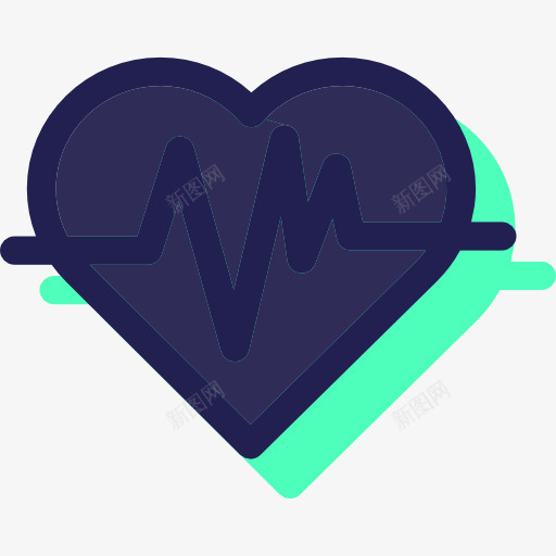 图图标png_新图网 https://ixintu.com 保健和医疗 医学 心率 心电图 心脏 脉搏