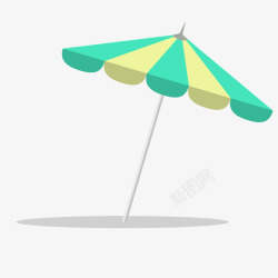 扁平沙滩帽扁平化伞图标高清图片