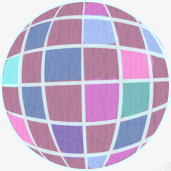 彩色立体球形素材