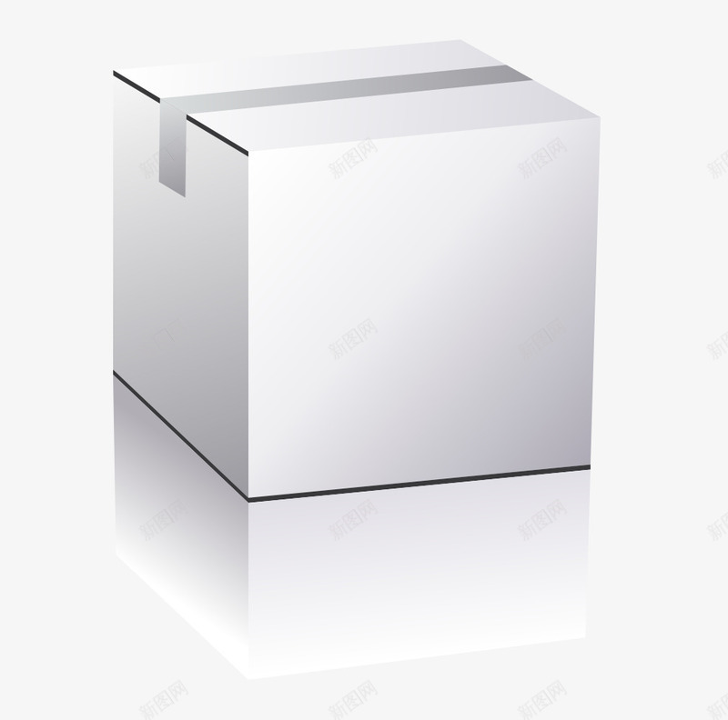 盒子立体拟真白色封闭盒子png免抠素材_新图网 https://ixintu.com 拟真 盒子 立体