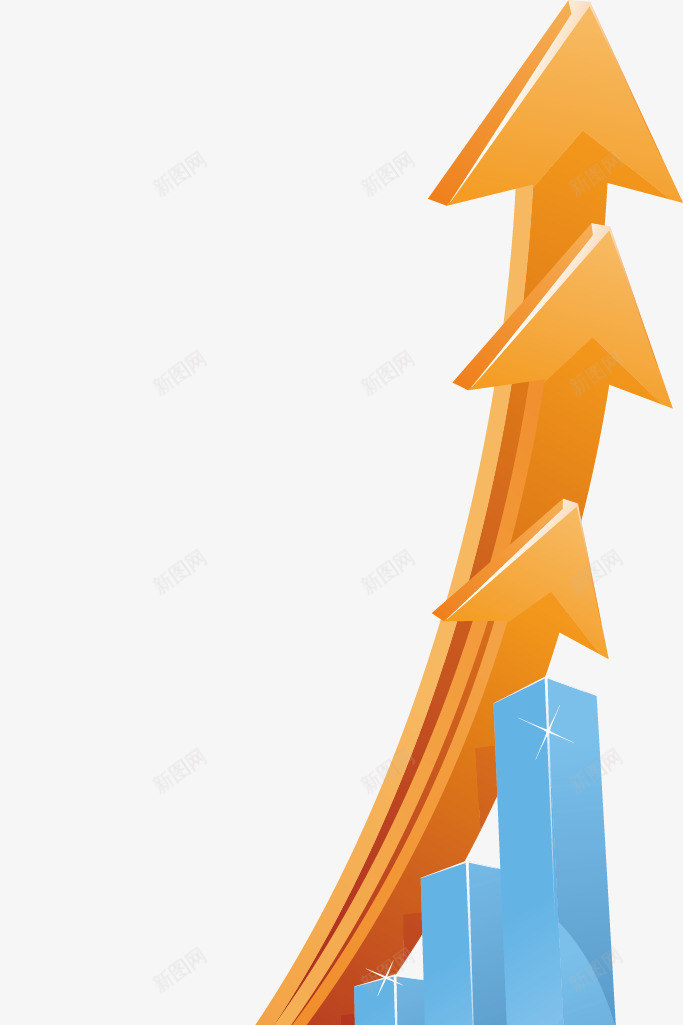 箭头图形png免抠素材_新图网 https://ixintu.com 商业 实用 指标 数据 立体 箭头 统计 表格 配色 金融