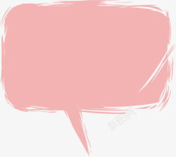 涂鸦的对话框粉色对话框矢量图高清图片
