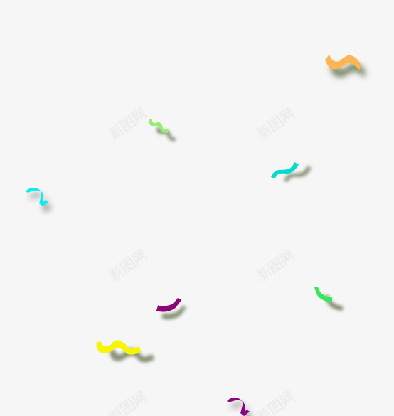 漂浮的彩带png免抠素材_新图网 https://ixintu.com 彩带 氛围图 漂浮 节日 装饰