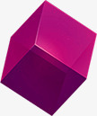 紫色立体方块装饰素材