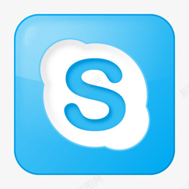 社会skype盒蓝色图标图标