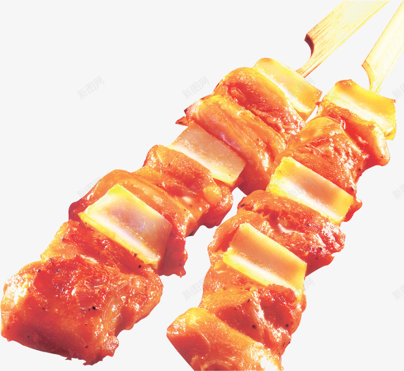 骨肉相连png免抠素材_新图网 https://ixintu.com 烤串 烧烤 食物 骨肉相连