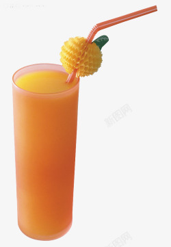 黄色芒果汁饮品素材