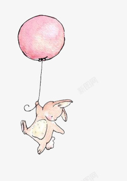 五角星气球简笔画兔子气球高清图片