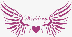 紫色网页天使的翅膀图标高清图片