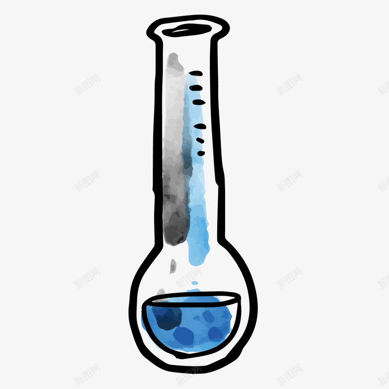 试验管png免抠素材_新图网 https://ixintu.com 书本 人物矢量图 化学式笔 实验器皿 放大镜 显微镜 男子 科学符号 科技 酒精灯