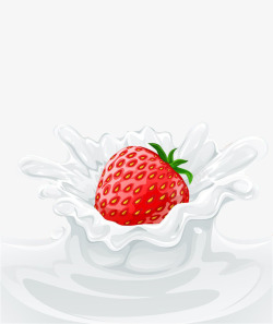 精美草莓牛奶效果时尚精美潮流创意红色彩色炫彩草高清图片