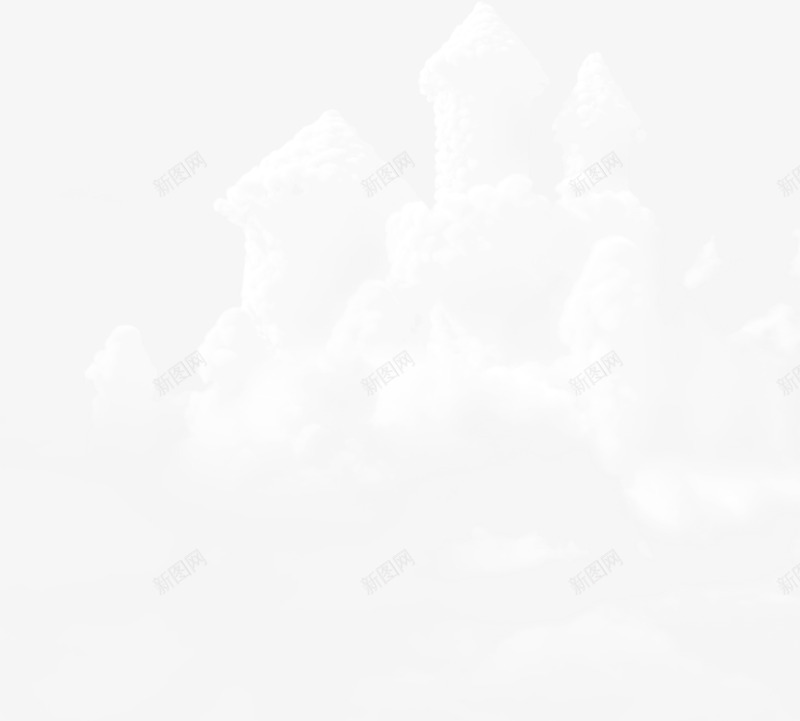 白色云朵城堡png免抠素材_新图网 https://ixintu.com 云朵 城堡 漂浮 白色