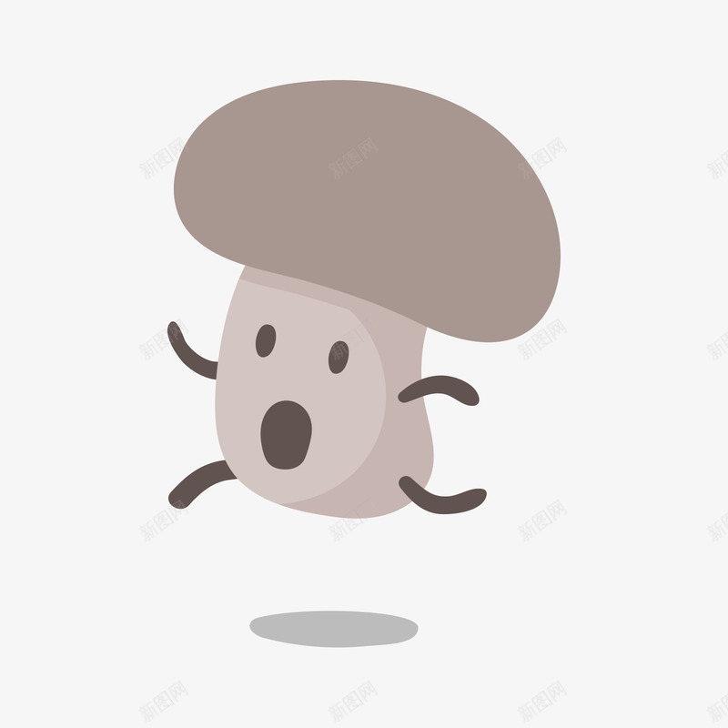 灰色奔跑的卡通菌菇png免抠素材_新图网 https://ixintu.com 卡通菌菇 奔跑 奔跑菌菇 灰色 灰色菌菇 菌菇