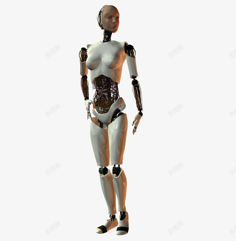 科幻机器人png免抠素材_新图网 https://ixintu.com 机器人 机器公敌 科幻 站立的机器人
